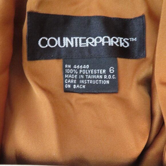 Vintage 80s Counterparts Womens Copper Satin Camisole & Pleated Pants Set Small - Picture 4 of 12